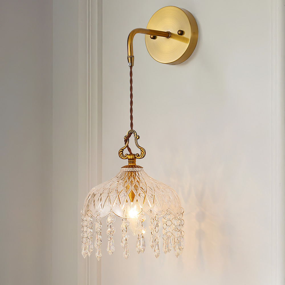 51.5cm Single Light Glass Wall Sconce