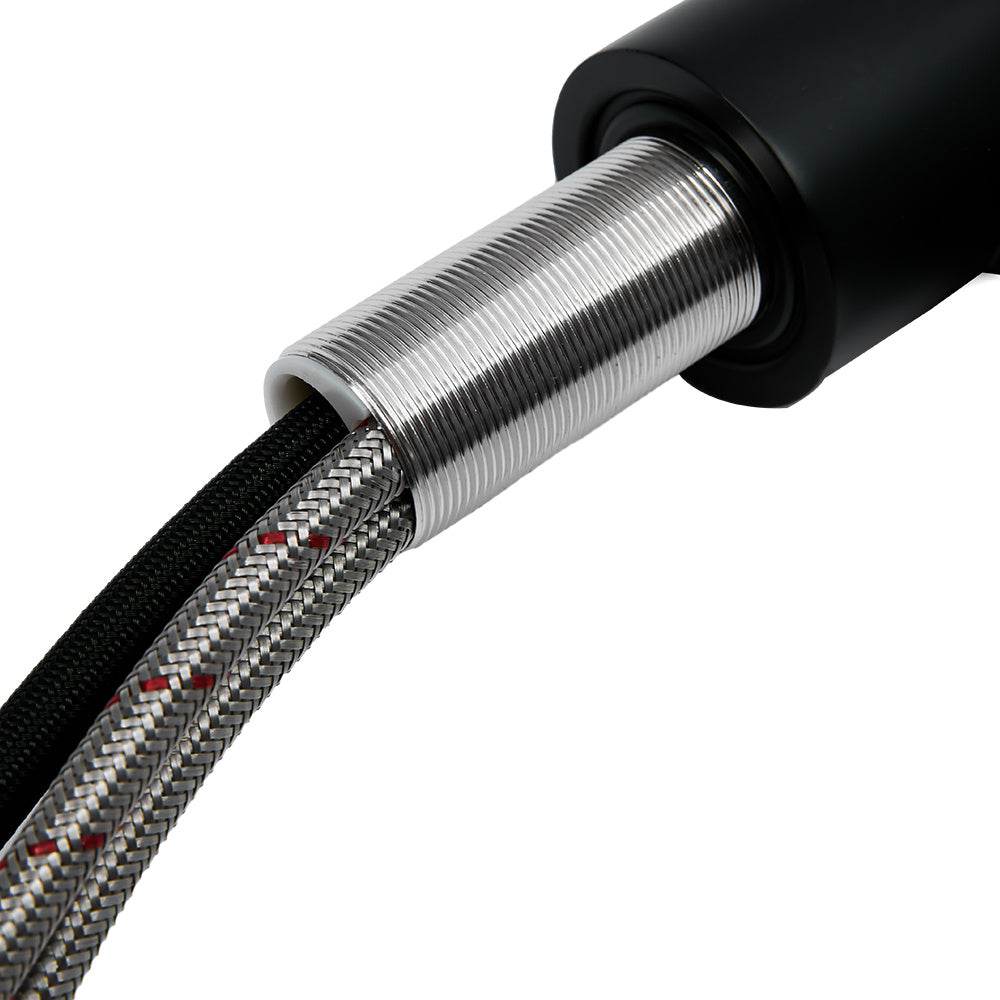 Prerinse Pull Down Swivel Kitchen Faucet,Black and Chrome