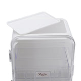 Large Capacity Makeup Cosmetics Organizer with Mirror,White