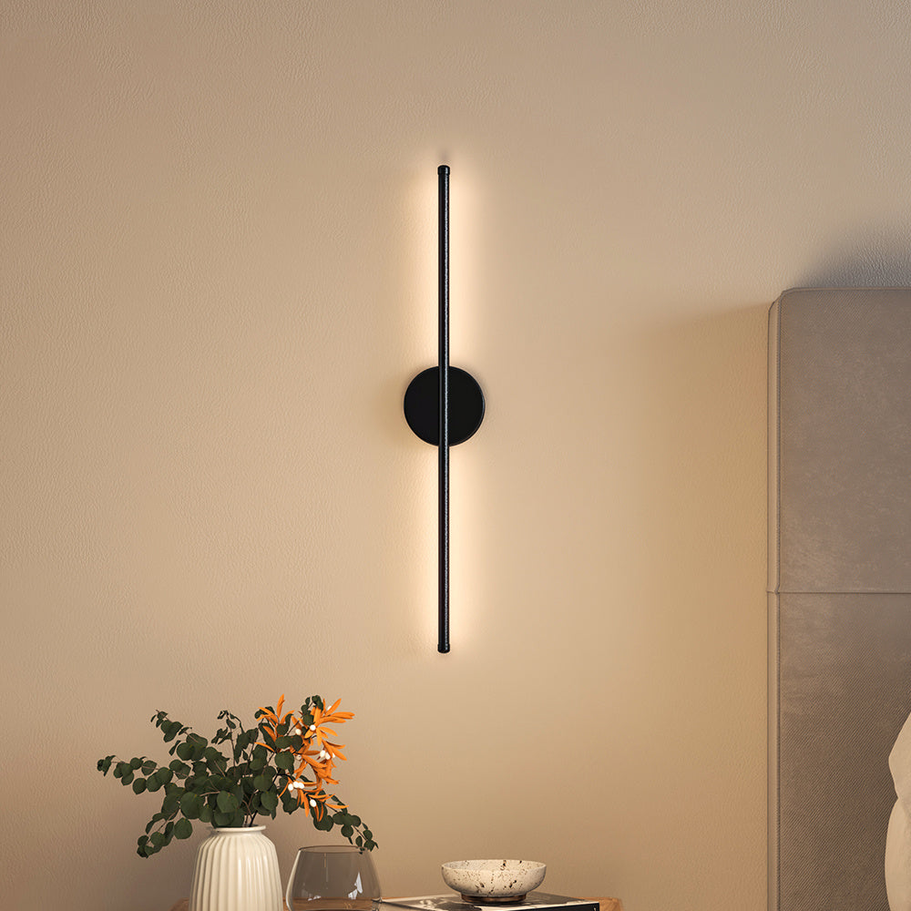 60CM Minimalist Linear LED Wall Sconce for Living Room Bedroom, Warm Light