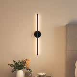 60CM Minimalist Linear LED Wall Sconce for Living Room Bedroom, Warm Light