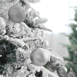 36 Pieces Silver Xmas Ball Christmas Tree Deluxe Bauble Set