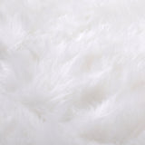 Large Faux Fur Snow Plush Skirt Base Floor Mat for Christmas Tree Decor, White 122CM