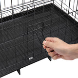 Large Wire Dog Crate with 2 Doors and Tray 60cm