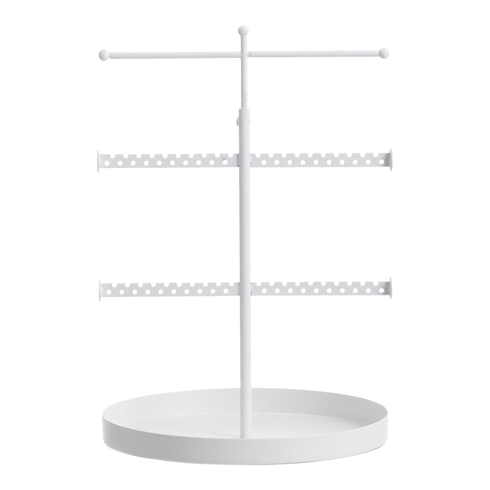 White 3 Tier Retractable Jewelry Display Stand