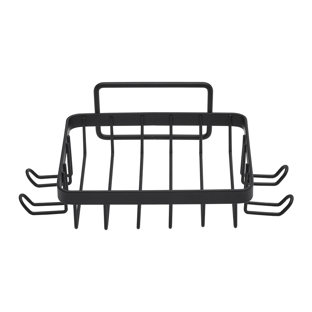 Black 4Pcs No Drill Shower Caddy Set with Wall Stickers