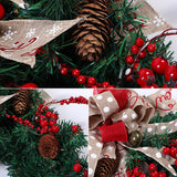 Ribbon Bow Christmas Teardrop Swag