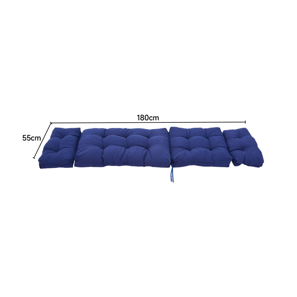 Blue 180cm Outdoor Thickened Lounger Cushion