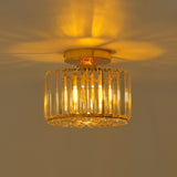 Gold Round 23x18cm Crystal LED Ceiling Light