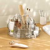 Circular Chic Transparent Makeup Storage Carousel