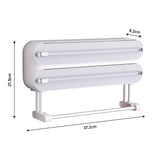 Dual-Layer Magnetic Plastic Wrap Dispenser with Cutter