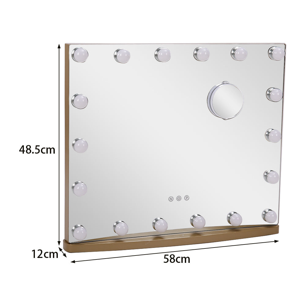 Hollywood 18 LED Bulbs Make Up Cosmetic Mirror With Magnifying Glass