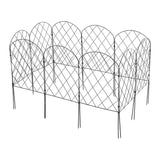 10Pcs Arched Top Iron Garden Fence