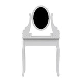White 75cm Makeup Vanity Desk with Mirror and Stool