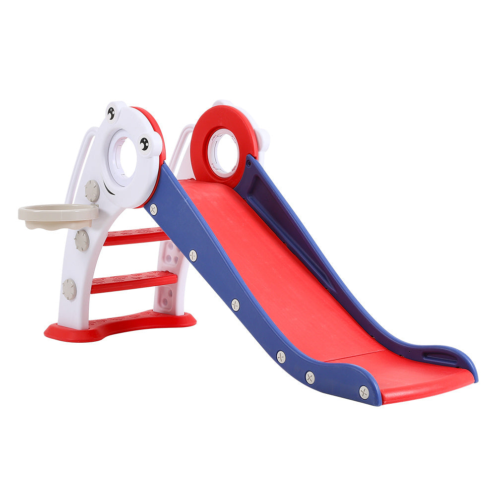 Blue and Red Folding Plastic Slide for Kids