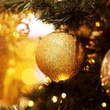 36 Pieces Gold Xmas Ball Christmas Tree Deluxe Bauble Set