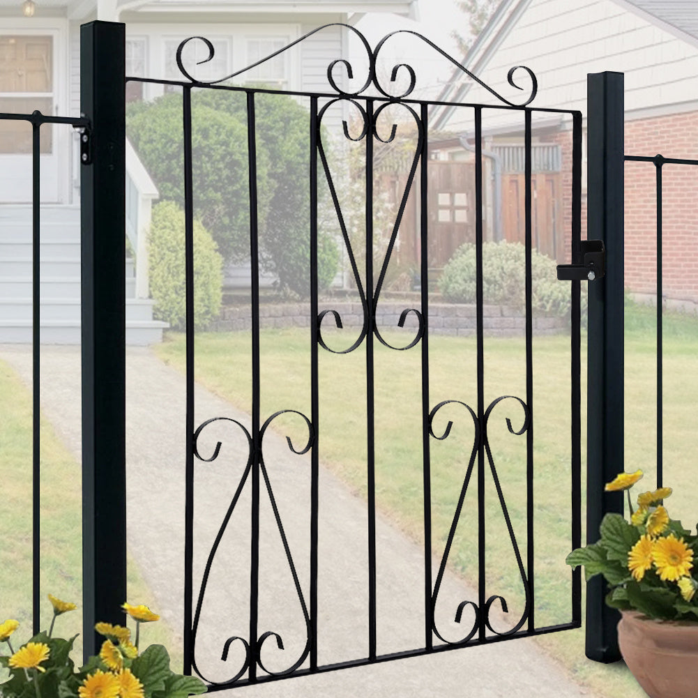 3ft Heavy Duty Wrought Iron Gate with Fittings Bolt