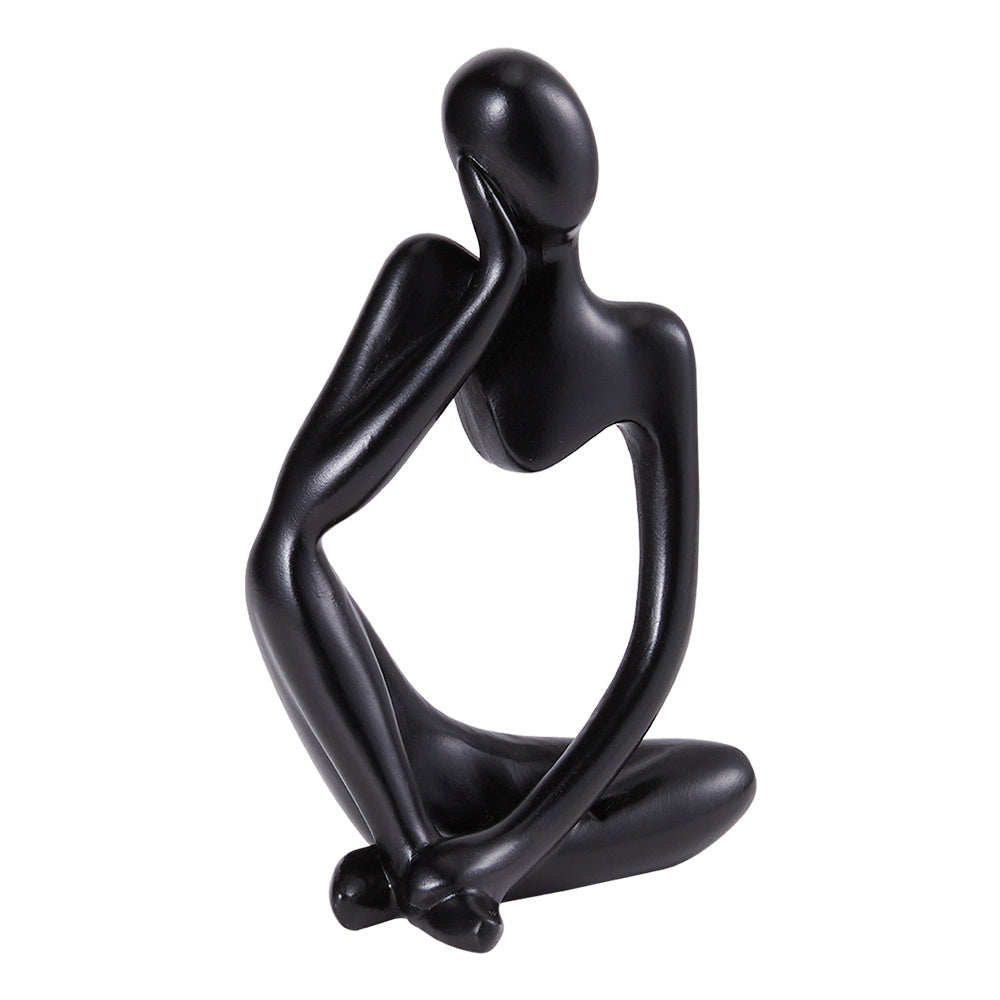 Black Thinker Resin Tabletop Abstract Decor