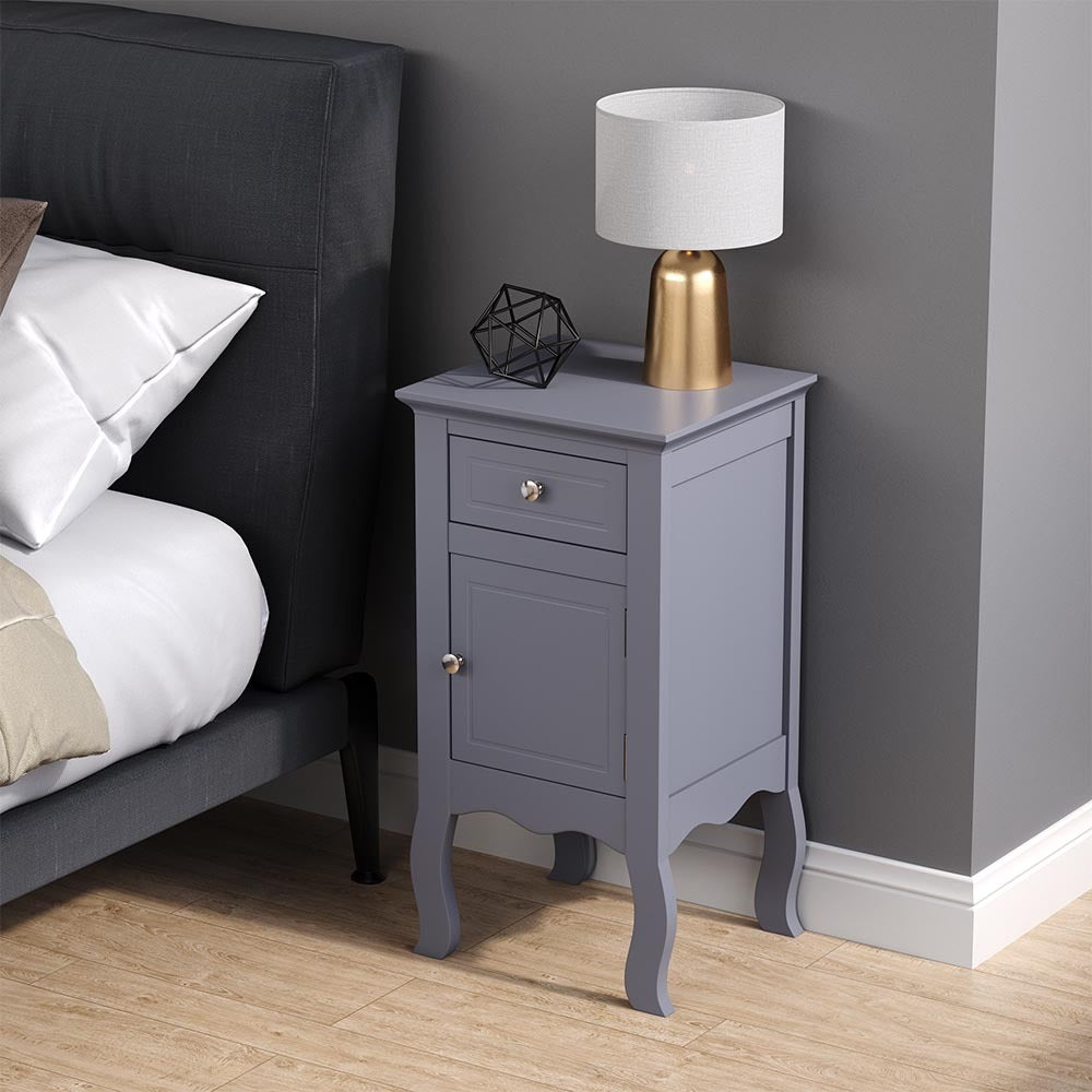 Wooden Bedside Side Table Nightstand with Drawer