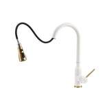 Retractable Pull-down Kitchen Faucet,White