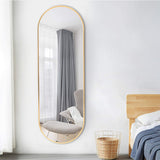 Gold 150cm Oval Full Length Wall Mounted Mirror