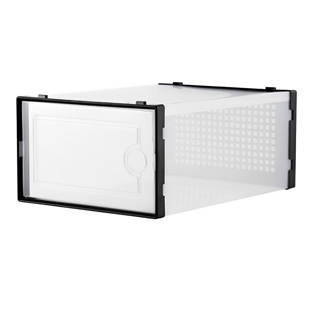 Set of 12 Plastic Transparent Stackable Shoe Storage Box