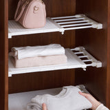 Adjustable Expandable Closet Shelf Rod and Divider Durable Wardrobe Organiser