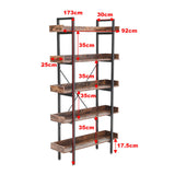5-Tier Industrial Storage Shelf MDF and Metal Shelving Unit