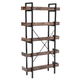 5-Tier Industrial Storage Shelf MDF and Metal Shelving Unit