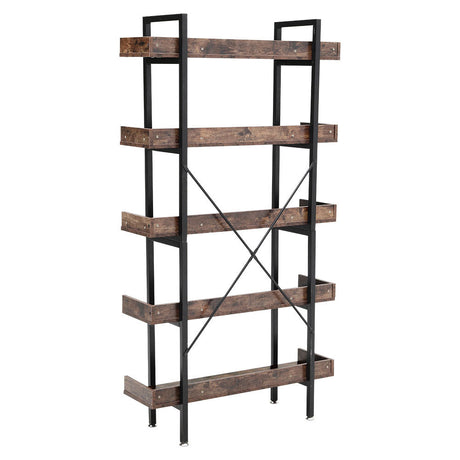 5-Tier Industrial Storage Shelf MDF and Metal Shelving Unit