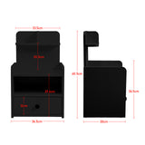 Wood Bedside Table Nightstand with Shelf and Drawer Storage