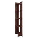 5-Tier Corner Bookshelf Space-Saving MDF Bookcase Storage Shelf
