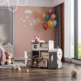 Kids Train Durable Storage Cabinet Multi Tier Drawers and Cabinets