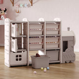 Kids Train Durable Storage Cabinet Multi Tier Drawers and Cabinets