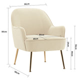 Modern Velvet Upholstered Armchair Comfortable Leisure Chair