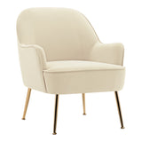 Modern Velvet Upholstered Armchair Comfortable Leisure Chair