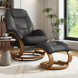 Ergonomic Reclining Office Chair PU Leather Swivel with Footrest