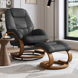 Ergonomic Reclining Office Chair PU Leather Swivel with Footrest
