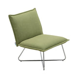 White Linen Upholstery Modern Accent Chair Chrome Frame