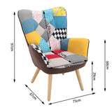 Tufted Linen Armchair Modern Accent Chair