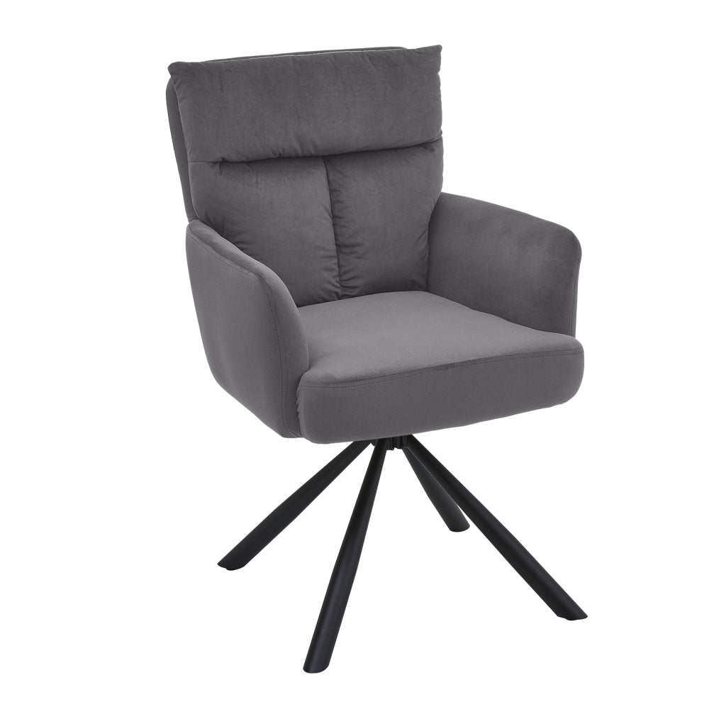 Modern Ergonomic Swivel Armchair Plush Upholstered Accent Chair