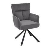 Modern Ergonomic Swivel Armchair Plush Upholstered Accent Chair