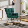 Tufted Sherpa Upholstered Rocking Chair Modern Cozy Rocker