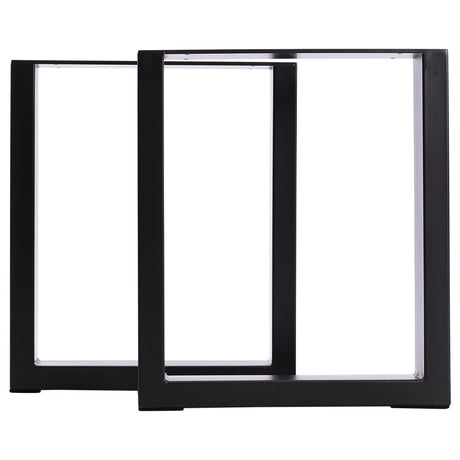 Set of 2 Metal Table Legs Frames Rectangular Steel Base Stands