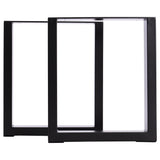 Set of 2 Metal Table Legs Frames Rectangular Steel Base Stands
