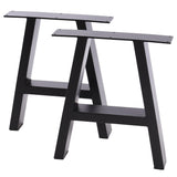 Set of 2 Metal Table & Bench Legs Frames A-Frame Steel Base Stands