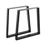 Set of 2 Metal Table Bench Legs Frames Trapezium Steel Base Stands