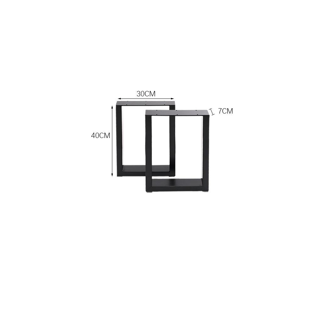 Set of 2 Metal Table & Bench Legs Frames Square Steel Base Stands