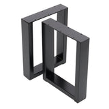 Set of 2 Metal Table & Bench Legs Frames Square Steel Base Stands