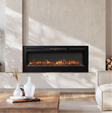 40 Inch LED Electric Fireplace Wall Mounted Wall Insert Heater 9 Flame Colours